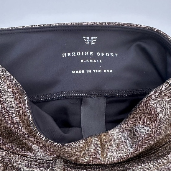 Bundle Heroine Sport Marvel Metallic Leggings Silver Gold X Small - Picture 12 of 14